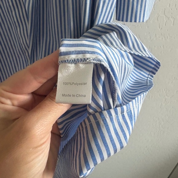 Tuckernuck Blue and White Striped Midi Dress - Picture 3 of 9